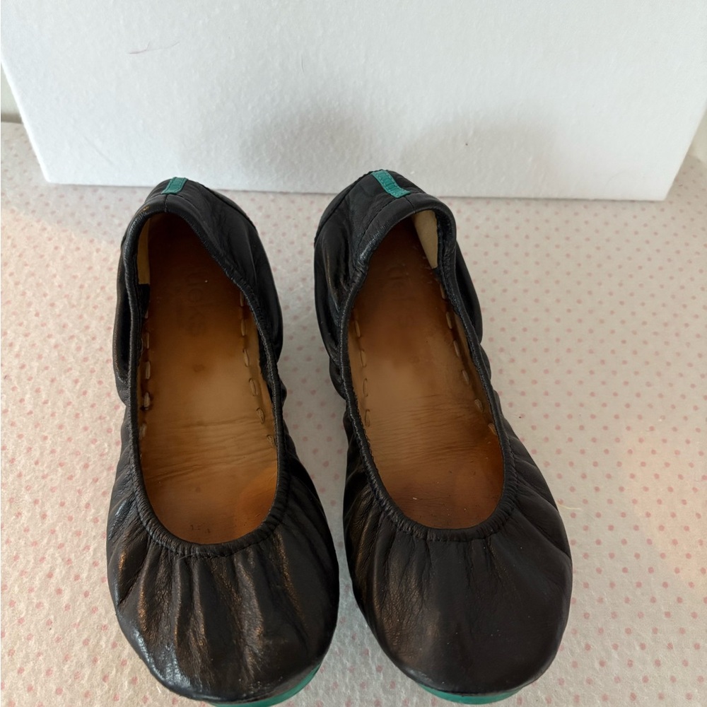 Tieks Black Leather Women's Flats